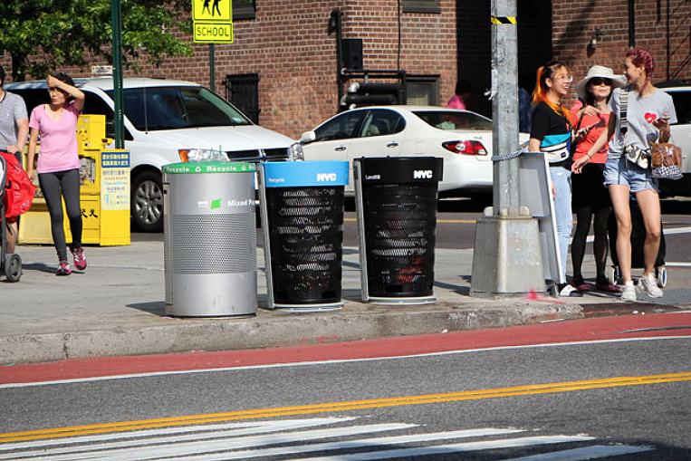 Prototype trash bins being tested in New York City