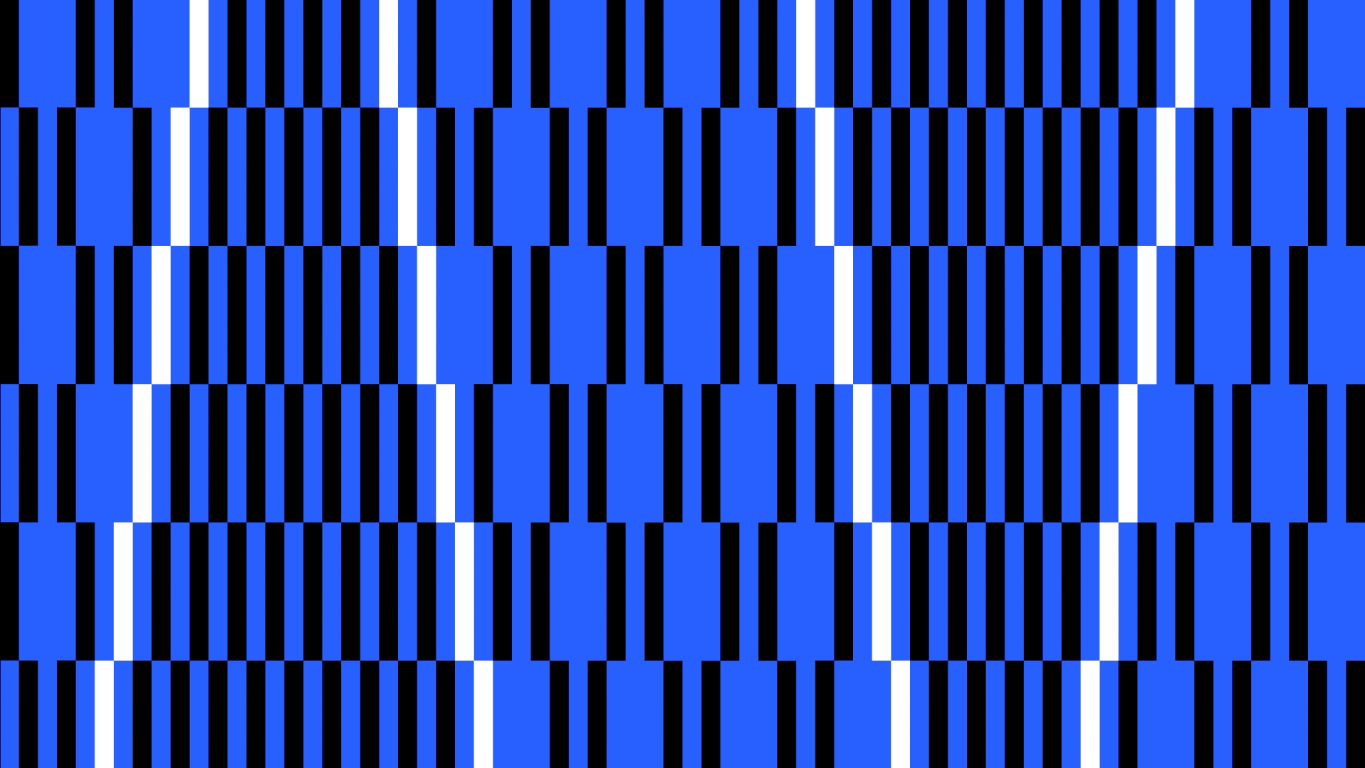 graphic animation with blue, white and black elements