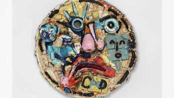 ceramic object resembling a face