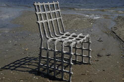 chair made with shellfish waste